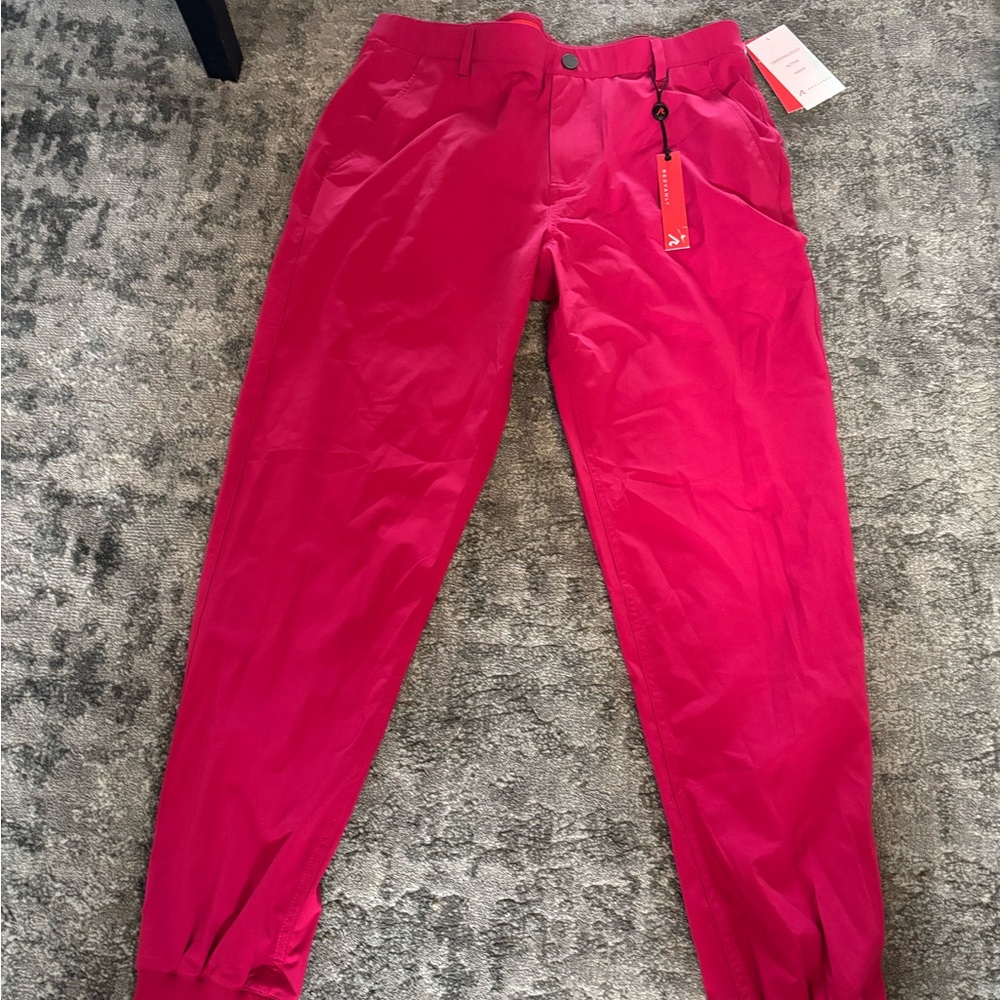 Men’s Redvanly Halliday Golf Pull on Jogger in Sangria NWT
